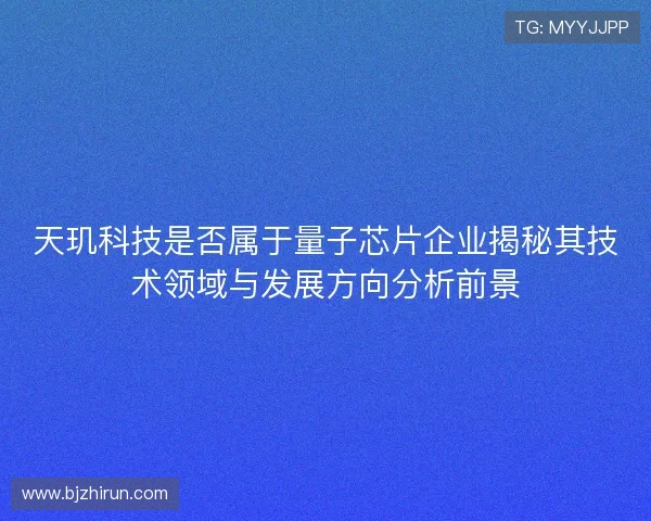 天玑科技是否属于量子芯片企业揭秘其技术领域与发展方向分析前景